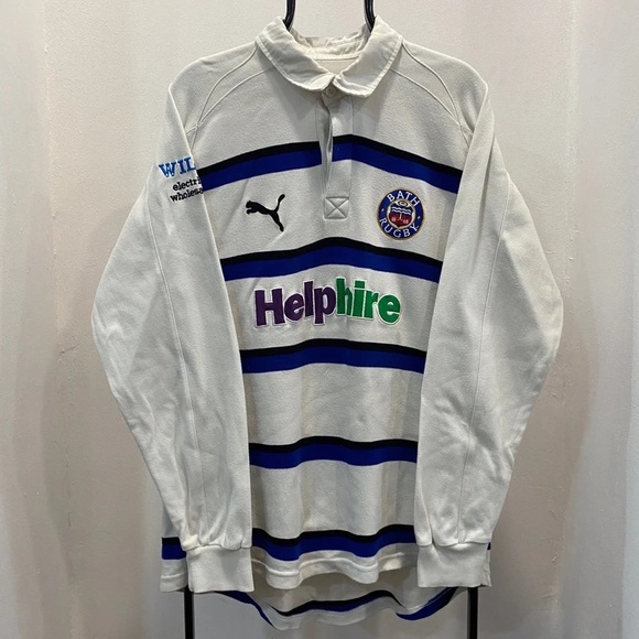 Puma Blue and White Rugby Shirt - Picture 1 of 6